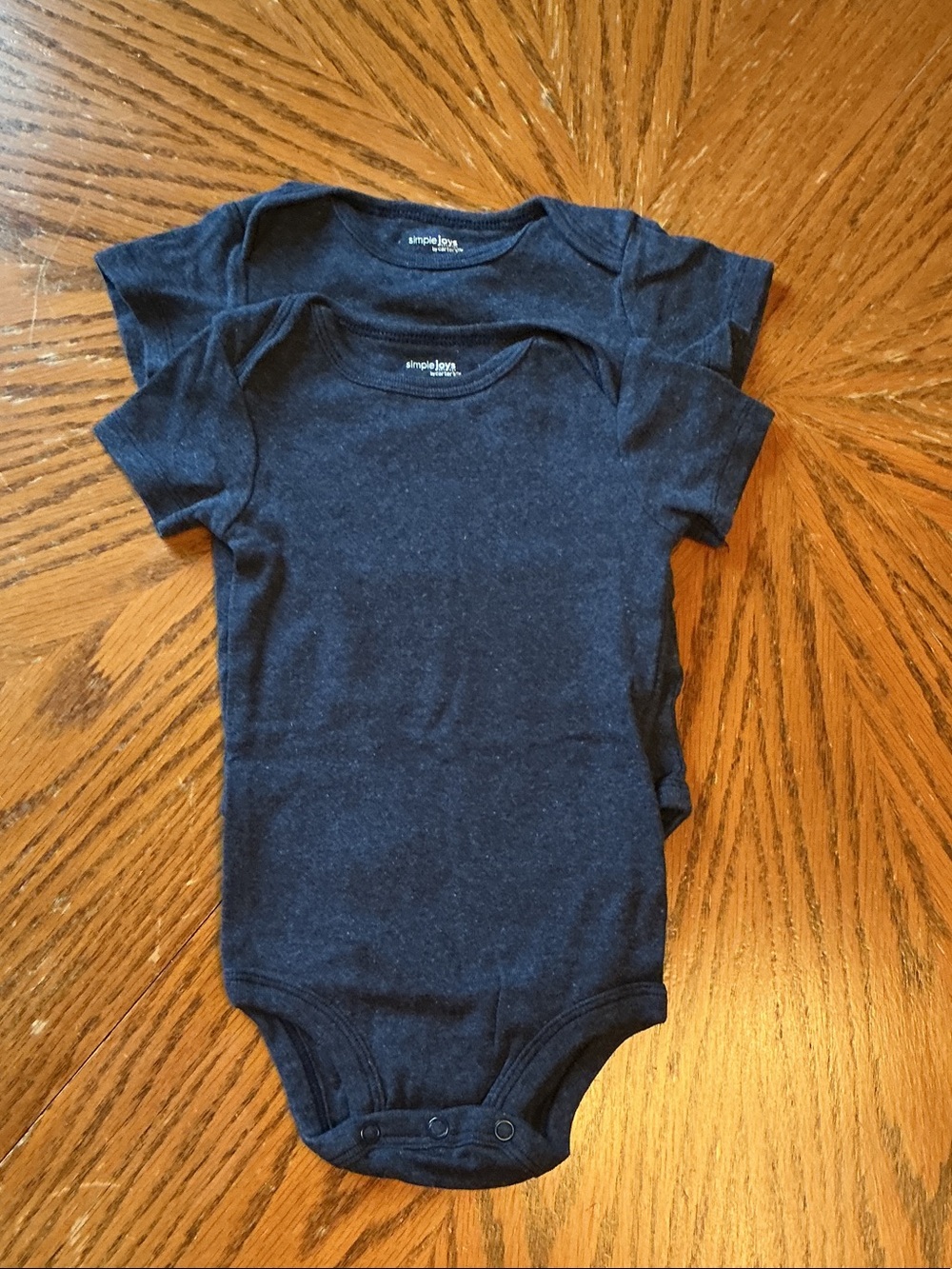 Simple Joys by Carter’s Navy Short-Sleeve Baby Bodysuit Duo